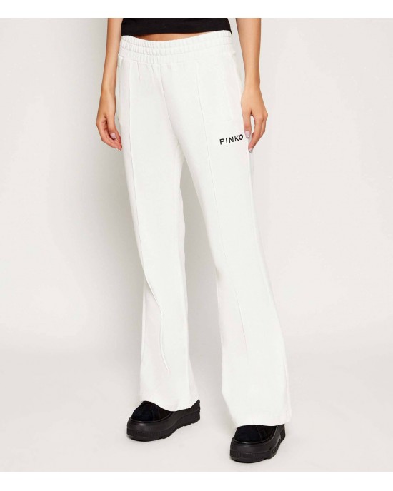 Pinko Razionale With Embroidery White Παντελόνι