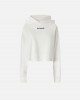 Pinko Mediocre Cropped Sweatshirt With Embroidery White Φο΄υτερ