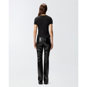 Pinko Intenso T-shirt With Embroidered Logo Black Μπλούζα