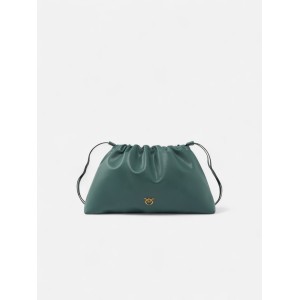Pinko Clutch Maxi With Soft Calfskin Green Leather Τσάντα Pinko Clutch Maxi With Soft Calfskin Green Leather Τσάντα