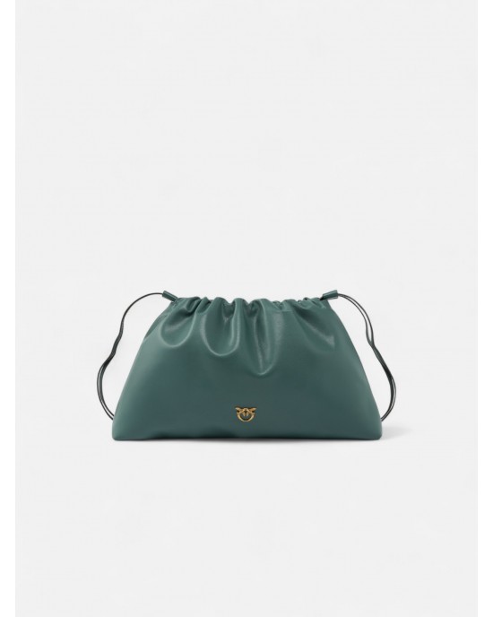 Pinko Clutch Maxi With Soft Calfskin Green Leather Τσάντα Pinko Clutch Maxi With Soft Calfskin Green Leather Τσάντα