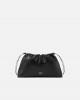 Pinko Clutch Maxi With Soft Calfskin Black Leather Τσάντα