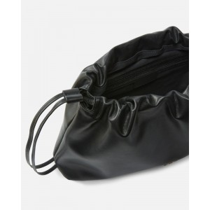 Pinko Clutch Maxi With Soft Calfskin Black Leather Τσάντα