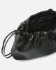 Pinko Clutch Maxi With Soft Calfskin Black Leather Τσάντα