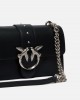 Pinko Love Bag One Small Crossbody Bag In Leather Black Τσάντα