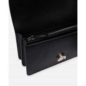 Pinko Love One Small Black Leather Τσάντα