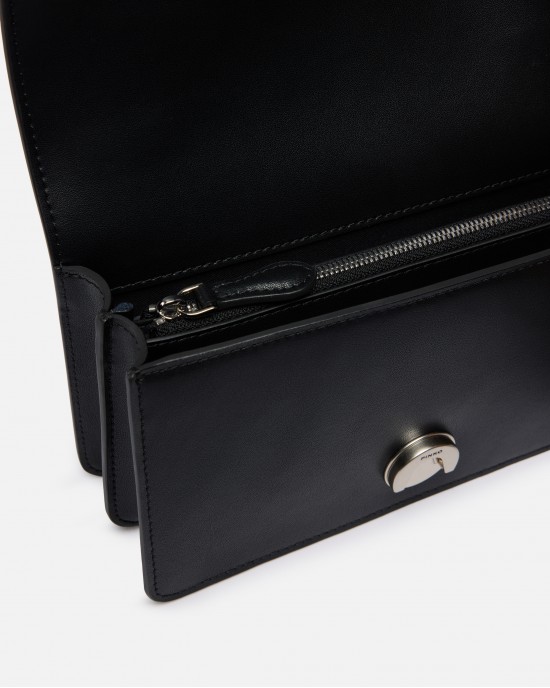 Pinko Love Bag One Small Crossbody Bag In Leather Black Τσάντα