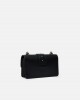 Pinko Love Bag One Small Crossbody Bag In Leather Black Τσάντα