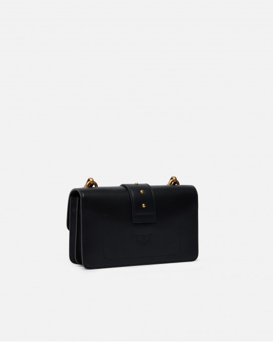 Pinko Love One Small Black Leather Τσάντα Pinko Love One Small Black Leather Τσάντα