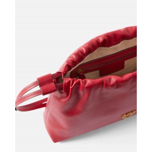 Pinko Clutch Mini With Soft Calfskin Red Leather Τσάντα