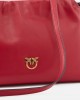 Pinko Clutch Mini With Soft Calfskin Red Leather Τσάντα