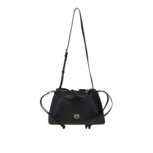 Pinko Clutch Mini With Soft Calfskin Black Leather Τσάντα