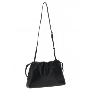 Pinko Clutch Mini With Soft Calfskin Black Leather Τσάντα