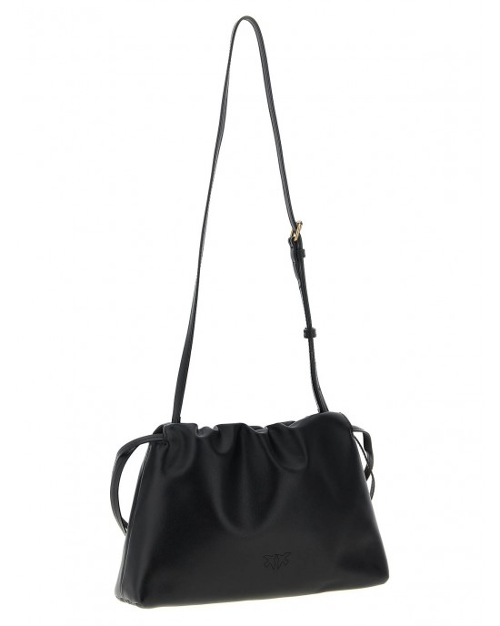Pinko Clutch Mini With Soft Calfskin Black Leather Τσάντα
