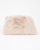 Pinko Clutch Maxi Beige Eco Pelliccia Τσάντα Pinko Clutch Maxi Beige Eco Pelliccia Τσάντα