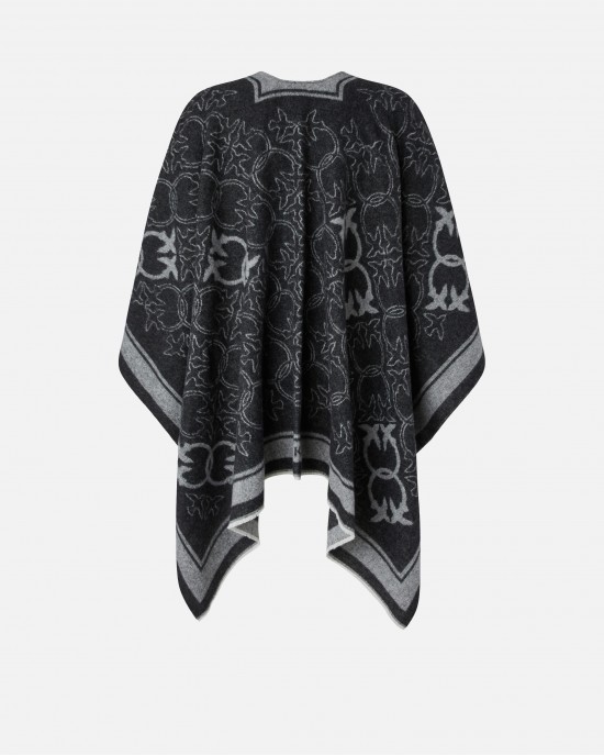 Pinko Croazia Black/Grey Κάπα Pinko Croazia Black/Grey Κάπα