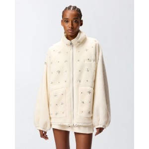 Pinko Graciana Bomber White Ζακέτα Pinko Graciana Bomber White Ζακέτα
