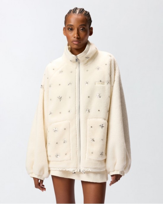 Pinko Graciana Bomber White Ζακέτα Pinko Graciana Bomber White Ζακέτα
