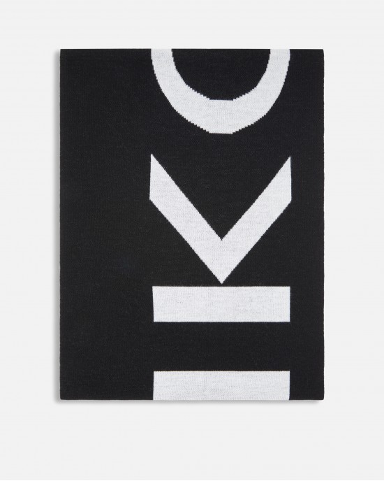 Pinko Serbia PINKO Lettering Logo Black/White Κασκόλ