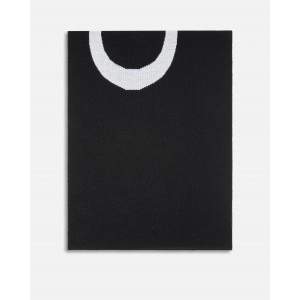 Pinko Serbia PINKO Lettering Logo Black/White Κασκόλ