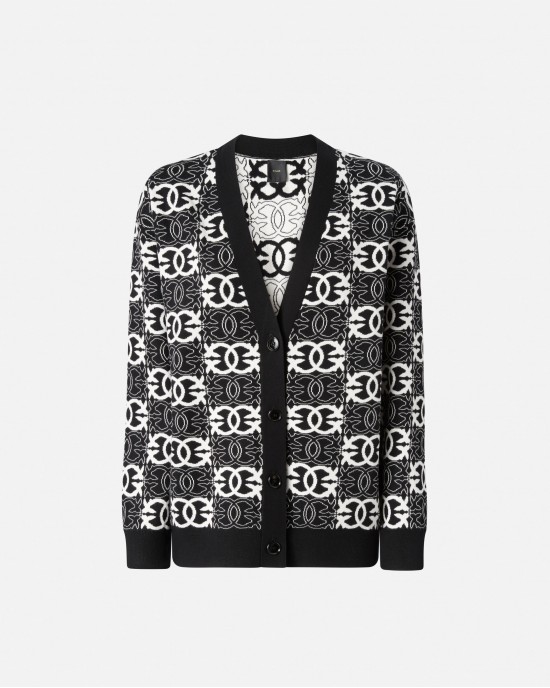 Pinko Half Breed Love Birds Logo Black/White Ζακέτα