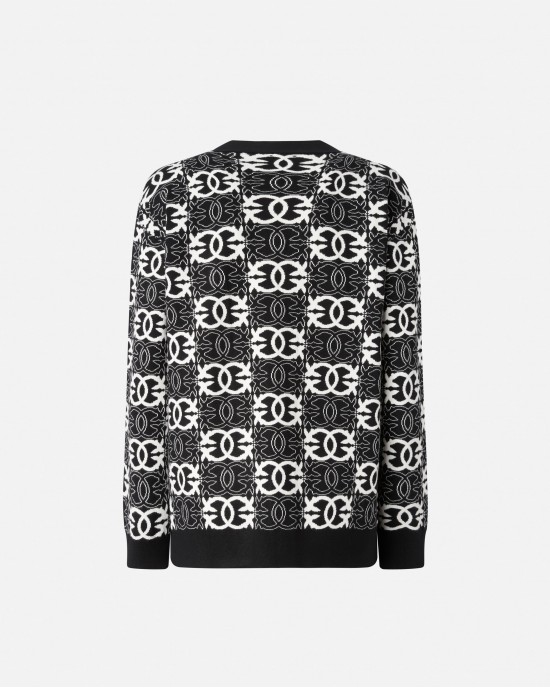 Pinko Half Breed Love Birds Logo Black/White Ζακέτα