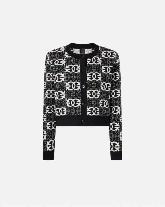Pinko Found Someone Love Birds Logo Black/White Ζακέτα