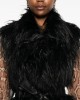 Pinko Neva Gilet Faux Fur Vest Black Γιλέκο