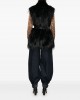 Pinko Neva Gilet Faux Fur Vest Black Γιλέκο