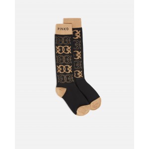 Pinko Monaco Black/Camel Κάλτσες Pinko Monaco Black/Camel Κάλτσες