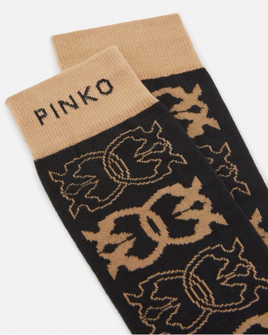 Pinko Monaco Black/Camel Κάλτσες Pinko Monaco Black/Camel Κάλτσες