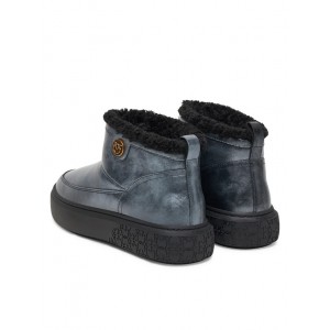 Pinko Yoko Winter Laminated Black Μποτάκια Pinko Yoko Winter Laminated Black Μποτάκια