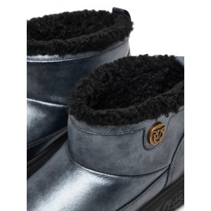 Pinko Yoko Winter Laminated Black Μποτάκια