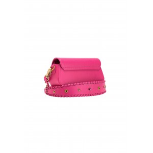 Pinko Love Click Exagon Mini Vitello Τσάντα Pink Pinko