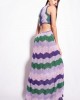 Pinko Bromo Maxi Φόρεμα Crochet Multi Purple