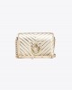 Pinko Mini Love Click Metal Chevron Gold Τσάντα