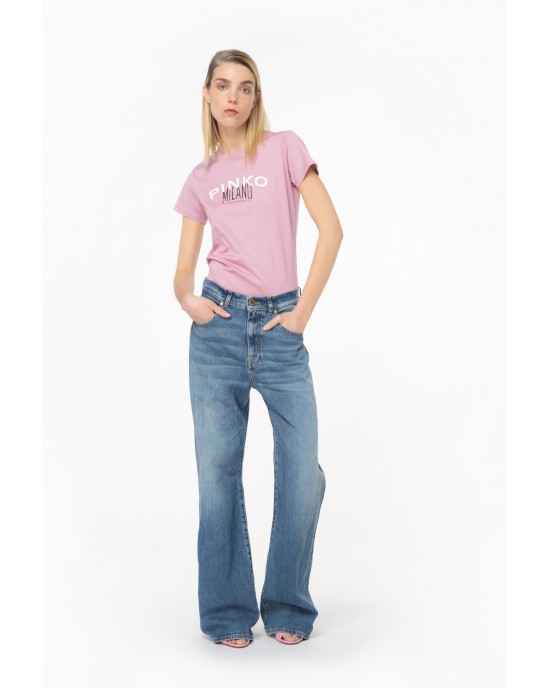 Pinko Bussolotto Cities T-shirt Pink Μπλούζα