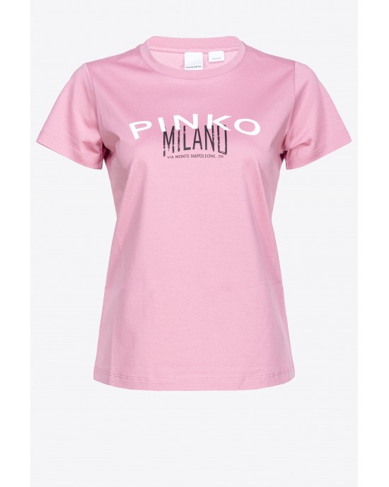 Pinko Bussolotto Cities T-shirt Pink Μπλούζα