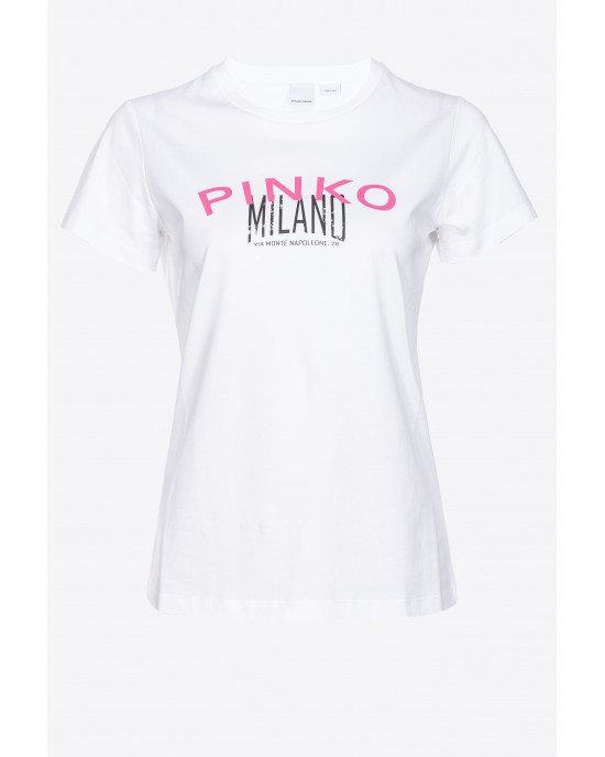 Pinko Bussolotto Cities T-shirt White Μπλούζα