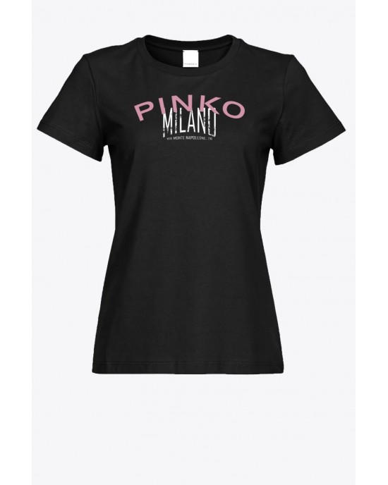 Pinko Bussolotto Cities T-shirt Black Μπλούζα