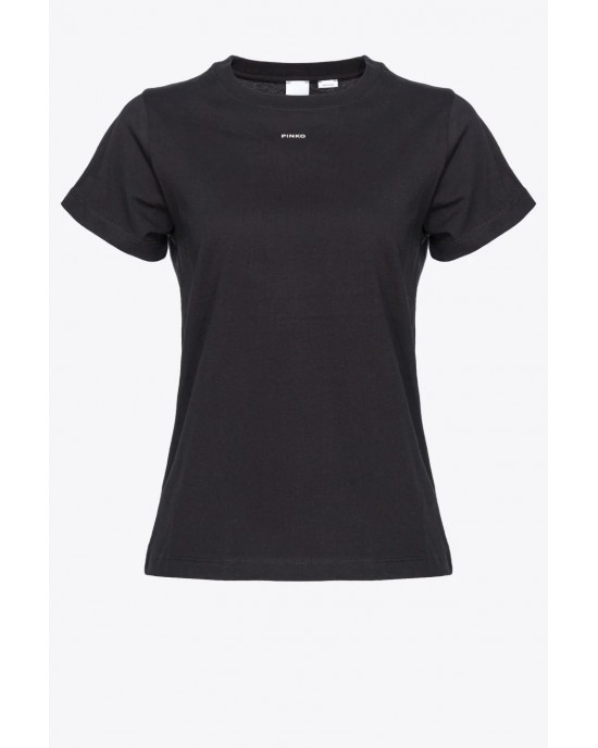Pinko Basico T-Shirt With Small Logo Black Μπλούζα