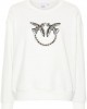 Pinko Nelly Logo Love Birds White Φούτερ Μπλούζα