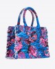 Pinko Beach Shopping Canvas Multi Blue Τσάντα