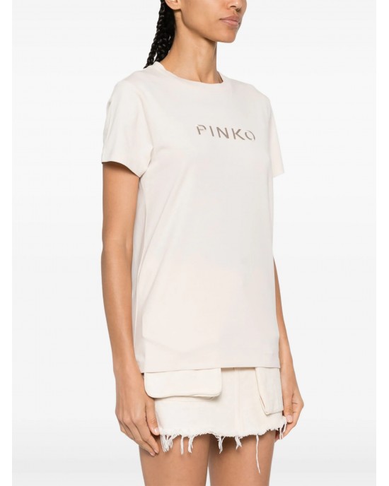 Pinko Start T-Shirt Embroidered PINKO White Μπλούζα