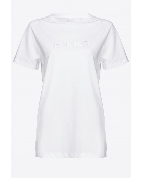 Pinko Start T-Shirt Embroidered PINKO White Μπλούζα