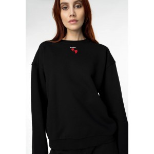 Pinko Nella Heart Black Φούτερ Μπλούζα