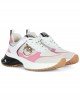 Pinko Ariel Suede White/Pink Αθλητικά Παπούτσια