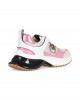 Pinko Ariel Suede White/Pink Αθλητικά Παπούτσια
