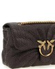 Pinko Love Puff Classic Raffia With Butterfly Brown Τσάντα