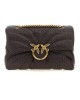 Pinko Love Puff Classic Raffia With Butterfly Brown Τσάντα